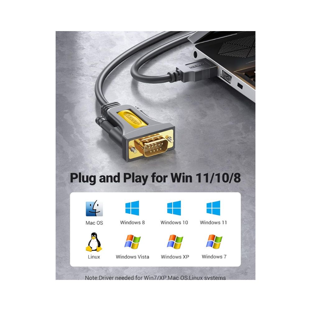 Ugreen 20223 USB to DB9 RS-232 Adapter Cable 3m Ugreen 20223 USB to DB9 RS-232 Adapter Cable 3m